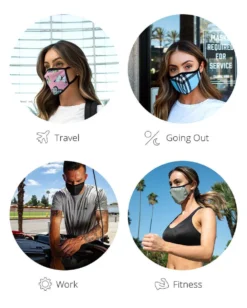 White Label Masks & Bandanas Space Fade Face Mask