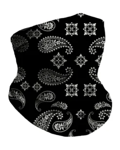 J.S. Industry Corp Paisley Black Seamless Mask Bandana Masks & Bandanas