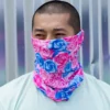 Andrew - Agent Field Of Roses Seamless Mask Bandana - Blue/Pink 2 Andrew - Agent Field Of Roses Seamless Mask Bandana - Blue/Pink