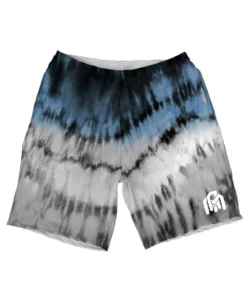 INTO THE AM Blue Tides Tie-Dye Shorts
