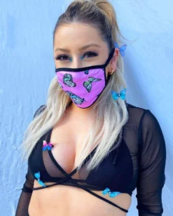Nylon Masks & Bandanas Butterfly Groove Face Mask