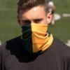 INTO THE AM Masks & Bandanas Dark Green And Gold Seamless Mask Bandana