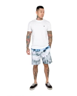 INTO THE AM Blue Tides Tie-Dye Shorts
