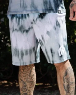 INTO THE AM Blue Tides Tie-Dye Shorts