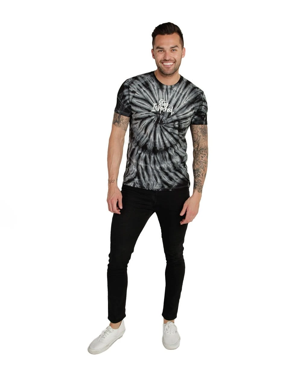 INTO THE AM T-Shirts & Tanks Stay Inspired Tie-Dye Script Tee 4 INTO THE AM T-Shirts & Tanks Stay Inspired Tie-Dye Script Tee
