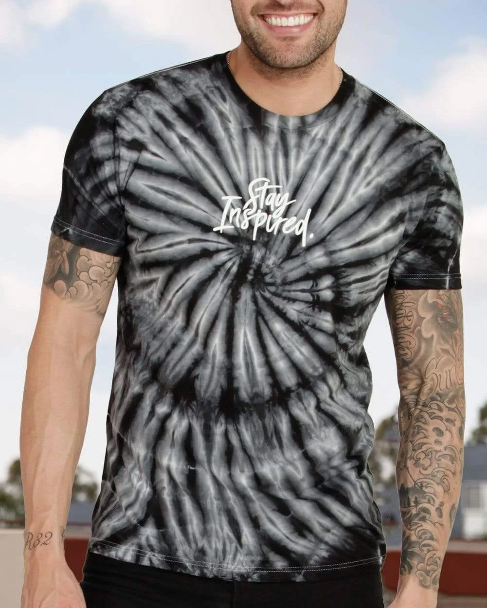 INTO THE AM T-Shirts & Tanks Stay Inspired Tie-Dye Script Tee 7 INTO THE AM T-Shirts & Tanks Stay Inspired Tie-Dye Script Tee