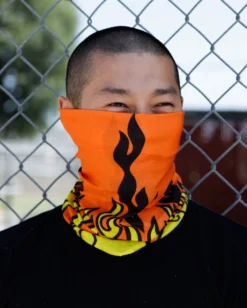 J.S. Industry Corp Orange Flame Seamless Mask Bandana